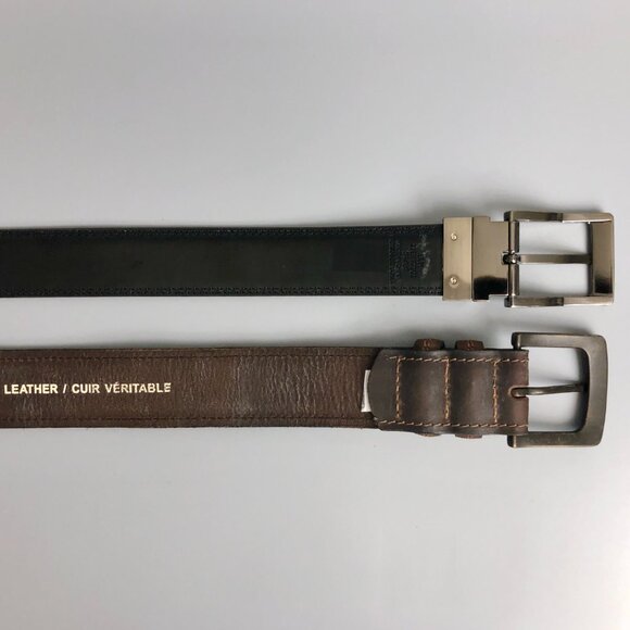 2 Pack Leather Belts Like New 1 Reversible and 1 Rustic (very nice) - Picture 8 of 13